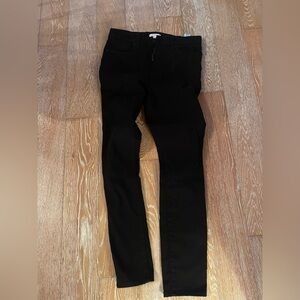 Good American Women’s Black Skinny Jeans with Gold Zipper - Good Legs Skinny